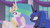 Size: 1920x1080 | Tagged: safe, screencap, princess celestia, princess luna, alicorn, pony, a royal problem, g4, my little pony: friendship is magic, canterlot castle, eye contact, female, frown, grin, hoof over mouth, lidded eyes, looking at each other, mare, open mouth, pointing, raised eyebrow, raised hoof, shit eating grin, smiling, smuglestia, squee, stare, treehouse logo, trollestia, wide eyes