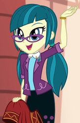 Size: 541x829 | Tagged: safe, screencap, juniper montage, equestria girls, equestria girls specials, g4, my little pony equestria girls: movie magic, clothes, cropped, cute, female, glasses, junibetes, skirt, solo