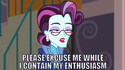 Size: 1100x618 | Tagged: safe, edit, edited screencap, screencap, principal abacus cinch, equestria girls, g4, my little pony equestria girls: friendship games, bemused, broach, caption, cinch is not amused, ear piercing, earring, eyeshadow, female, glasses, image macro, jewelry, lidded eyes, lipstick, looking offscreen, makeup, piercing, sarcasm, sarcastic, solo, text, unamused
