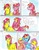 Size: 2552x3304 | Tagged: safe, artist:tristanjsolarez, applejack, big macintosh, fluttershy, rainbow dash, tex, earth pony, pony, comic:trans ponies, g1, g4, bleh, comic, g1 to g4, generation leap, high res, male, nose wrinkle, rainbow blitz, rule 63, simpsons did it, stallion, tongue out, transgender, why you little