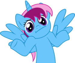 Size: 2234x1875 | Tagged: safe, artist:audiobeatzz, oc, oc only, oc:parcly taxel, alicorn, pony, :i, alicorn oc, looking at you, shrug, shrugpony, simple background, solo, transparent background, vector