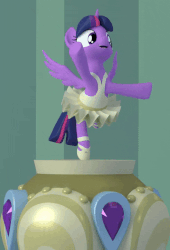 Size: 492x722 | Tagged: artist needed, source needed, safe, twilight sparkle, alicorn, pony, a royal problem, g4, 3d, animated, ballerina, ballet slippers, blender, clothes, cute, female, gif, hair bun, leotard, music box, shoes, skirt, skirt lift, solo, tail hole, tutu, twilarina, twilight sparkle (alicorn), upskirt