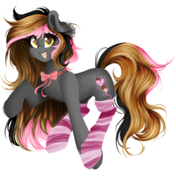 Size: 4000x4000 | Tagged: safe, artist:starartcreations, oc, oc only, pony, bow, bowtie, clothes, simple background, socks, solo, striped socks, transparent background