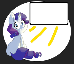 Size: 969x839 | Tagged: safe, artist:moeclere, rarity, pony, unicorn, g4, eye contact, female, looking at you, looking back, looking back at you, sitting, solo, television
