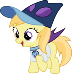 Size: 2000x2058 | Tagged: safe, artist:lumorn, mare do well, noi, earth pony, pony, g4, the mysterious mare do well, cute, female, filly, hat, high res, mare do well fan, noiabetes, simple background, solo, transparent background
