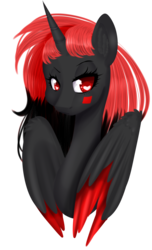 Size: 677x1117 | Tagged: safe, artist:clefficia, oc, oc only, oc:amy, alicorn, pony, female, heart eyes, mare, red and black oc, simple background, solo, transparent background, wingding eyes