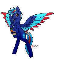 Size: 200x200 | Tagged: safe, artist:anxiouslilnerd, oc, oc only, oc:bluest flames, pegasus, pony, bracelet, hind legs, jewelry, necklace, pixel art, rearing, simple background, solo, transparent background