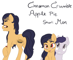 Size: 1931x1578 | Tagged: safe, artist:kaleysia, oc, oc only, oc:cinnamon crumble apple pie, earth pony, pony, female, mare, offspring, parent:applejack, parent:oc:formal logic, parents:canon x oc, simple background, white background