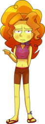 Size: 3009x8192 | Tagged: safe, artist:fj-c, edit, adagio dazzle, equestria girls, g4, absurd resolution, belly button, feet, female, midriff, sandals, simple background, solo, transparent background, vector