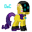 Size: 64x64 | Tagged: safe, artist:ogaraorcynder, rarity, pony, g4, animated, clothes, costume, daft punk, daft rarity, female, gif, helmet, pixel art, simple background, solo, transparent background