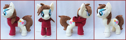 Size: 2284x743 | Tagged: safe, artist:lilmoon, oc, oc only, oc:cream heart, earth pony, pony, clothes, female, hoodie, irl, mare, photo, plushie, solo