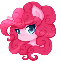 Size: 1012x1012 | Tagged: safe, artist:tuxisthename, pinkie pie, earth pony, pony, g4, bust, female, portrait, simple background, solo, white background