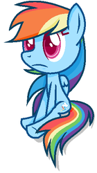 Size: 271x483 | Tagged: safe, artist:nsmah, rainbow dash, pegasus, pony, g4, female, mare, simple background, sitting, solo, white background