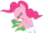 Size: 1159x855 | Tagged: safe, artist:audiobeatzz, gummy, pinkie pie, pony, g4, just for sidekicks, saddle bag, screaming, simple background, transparent background, vector