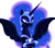 Size: 1600x1400 | Tagged: safe, artist:tina-de-love, nightmare moon, alicorn, pony, g4, crossed hooves, female, frown, lidded eyes, simple background, solo, spread wings, transparent background, wings