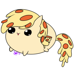 Size: 2000x2000 | Tagged: safe, artist:lullabytrace, oc, oc only, oc:peetzer, food pony, original species, pizza pony, blob ponies, cute, food, high res, pizza, simple background, solo, transparent background