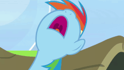 Size: 480x270 | Tagged: safe, screencap, rainbow dash, pony, g4, parental glideance, animated, drool, female, gif, loop, nose in the air, open mouth, sleeping, solo, volumetric mouth