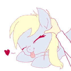 Size: 1280x1280 | Tagged: safe, artist:okashi-na-artist, derpy hooves, human, pegasus, pony, g4, art theft, cute, hand, petting, simple background, trace, transparent background