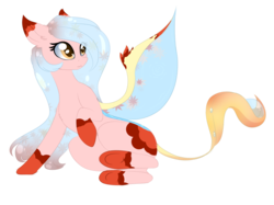 Size: 1024x765 | Tagged: dead source, safe, artist:php146, oc, oc only, oc:aki, hybrid, original species, colored pupils, eye clipping through hair, female, mare, raised hoof, simple background, solo, transparent background
