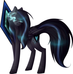 Size: 1024x1048 | Tagged: safe, artist:fizzy2014, oc, oc only, oc:sapphire darkness, pegasus, pony, black sclera, magic, simple background, solo, transparent background