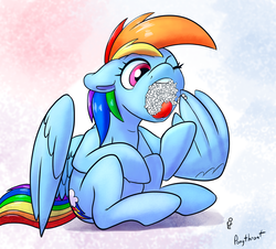 Size: 900x813 | Tagged: safe, artist:php187, rainbow dash, human, pegasus, pony, fanfic:tales from tinies, g4, fanfic, fanfic art, female, fetish, mass vore, micro, open mouth, ponies eating humans, preddash, the gulper, tongue out, vore
