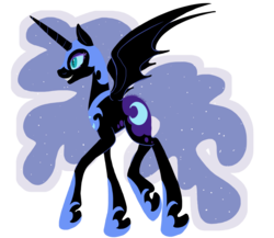 Size: 1024x890 | Tagged: safe, artist:aurasinchaser, nightmare moon, alicorn, pony, g4, female, simple background, solo, transparent background