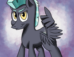 Size: 3300x2550 | Tagged: safe, artist:sirdeeviant, thunderlane, pony, g4, high res, male, smiling, solo, spread wings, wings