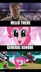 Size: 500x861 | Tagged: safe, edit, edited screencap, screencap, pinkie pie, earth pony, pony, friendship is magic, g4, the ticket master, meme, obi wan kenobi, star wars, starry eyes, wingding eyes