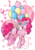 Size: 600x868 | Tagged: safe, artist:ulfruna, pinkie pie, earth pony, pony, g4, balloon, colored pupils, female, happy, smiling, solo, watermark