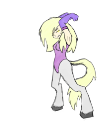 Size: 1536x1781 | Tagged: artist needed, safe, oc, oc only, oc:koda, satyr, armpits, offspring, parent:derpy hooves, simple background, solo, white background