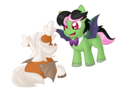 Size: 1024x768 | Tagged: safe, artist:usagi-zakura, oc, oc only, oc:gojiberry, bat pony, changeling, pony, vampony, disguise, disguised changeling, simple background, transparent background