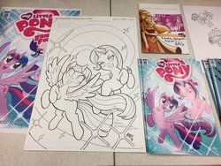 Size: 1024x768 | Tagged: safe, artist:ramivic, artist:tony fleecs, idw, apple bloom, starlight glimmer, twilight sparkle, alicorn, pony, g4, comic book, cover, original art, twilight sparkle (alicorn)