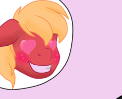 Size: 246x199 | Tagged: safe, artist:anonymous, big macintosh, earth pony, anthro, g4, cropcon, cropped, heart, heart eyes, male, solo, wingding eyes