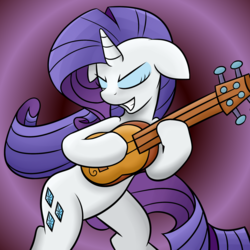 Size: 2000x2000 | Tagged: safe, artist:overlord-derpy, rarity, pony, g4, honest apple, female, floppy ears, guitar, guitarity, high res, musical instrument, solo