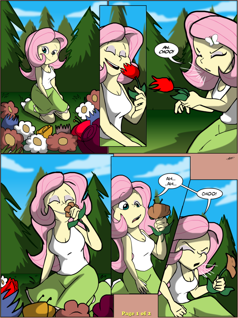 #1445406 - artist:bestheelofalltime, comic, equestria girls, flower