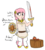 Size: 638x710 | Tagged: safe, artist:heretichesh, color edit, edit, editor:color anon, oc, oc only, oc:dawn, satyr, buckler, colored, food, misleading thumbnail, offscreen character, offspring, parent:oc:anon, parent:princess celestia, shield, simple background, solo, sword, tomato, transparent background, weapon