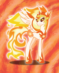 Size: 3480x4298 | Tagged: safe, artist:deannaphantom13, daybreaker, alicorn, pony, a royal problem, g4, female, helmet, high res, looking at you, mare, smiling, solo