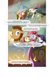 Size: 3541x5016 | Tagged: safe, artist:gashiboka, doctor whooves, fluttershy, pinkie pie, princess gold lily, rarity, roseluck, time turner, alicorn, earth pony, pegasus, pony, unicorn, comic:recall the time of no return, g4, absurd resolution, comic, female, magic, male, mare, stallion