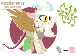 Size: 1024x747 | Tagged: safe, artist:kazziepones, oc, oc only, oc:cacophony, draconequus, hybrid, female, interspecies offspring, offspring, parent:discord, parent:fluttershy, parents:discoshy, reference sheet, simple background, solo, transparent background