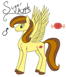 Size: 1800x2100 | Tagged: safe, artist:pampoke, oc, oc only, oc:sugar apple, pegasus, pony, male, offspring, parent:big macintosh, parent:fluttershy, parents:fluttermac, simple background, solo, spread wings, stallion, transparent background, wings
