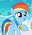 Size: 1000x1080 | Tagged: safe, screencap, rainbow dash, pegasus, pony, g4, my little pony: friendship is magic, parental glideance, cropped, cute, dashabetes, female, filly, filly rainbow dash, gold medal, happy, hnnng, medal, open mouth, smiling, solo, weapons-grade cute, younger