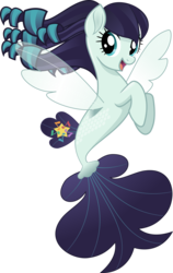 Size: 4190x6648 | Tagged: safe, alternate version, artist:jhayarr23, coloratura, seapony (g4), g4, absurd resolution, female, fin wings, fins, looking at you, mare, open mouth, rara, seaponified, seapony coloratura, simple background, solo, species swap, transparent background, wings