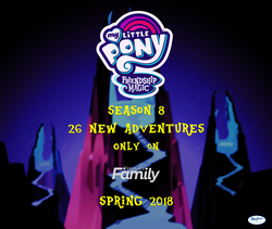 Size: 1559x1313 | Tagged: safe, g4, season 8, discovery family logo, my little pony logo, solo, tartarus, text, the ride never ends