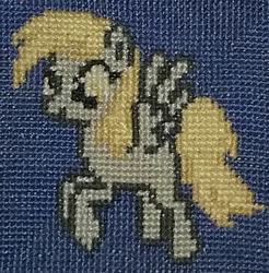 Size: 681x693 | Tagged: safe, derpy hooves, pony, g4, cross stitch, desktop ponies, female, pixel art, solo, sprite