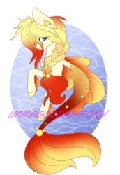 Size: 2000x2900 | Tagged: safe, artist:immagoddampony, oc, oc only, merpony, original species, blue eyes, dorsal fin, female, fish tail, flowing mane, flowing tail, high res, mare, ocean, simple background, solo, swimming, tail, transparent background, underwater, water