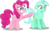 Size: 4533x2835 | Tagged: safe, artist:vector-brony, lyra heartstrings, pinkie pie, earth pony, pony, unicorn, g4, my little pony: friendship is magic, rock solid friendship, duo, floppy ears, grin, high res, nervous, nervous smile, raised eyebrow, raised hoof, scared, simple background, smiling, transparent background, vector, wavy mouth