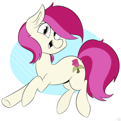 Size: 1280x1280 | Tagged: safe, artist:goldenled, roseluck, pony, g4, abstract background, female, solo