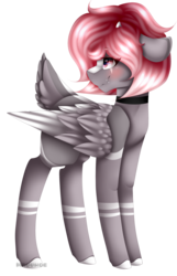 Size: 1704x2648 | Tagged: safe, artist:mauuwde, oc, oc only, oc:yasuko, pegasus, pony, deer tail, female, mare, simple background, solo, transparent background