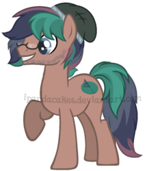 Size: 611x722 | Tagged: safe, artist:ipandacakes, oc, oc only, oc:hawthorn spruce, earth pony, pony, male, offspring, parent:sci-twi, parent:timber spruce, parent:twilight sparkle, parents:timbertwi, simple background, solo, stallion, transparent background