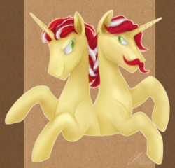 Size: 367x353 | Tagged: safe, artist:mn27, flam, flim, pony, g4, duo, flim flam brothers, missing accessory